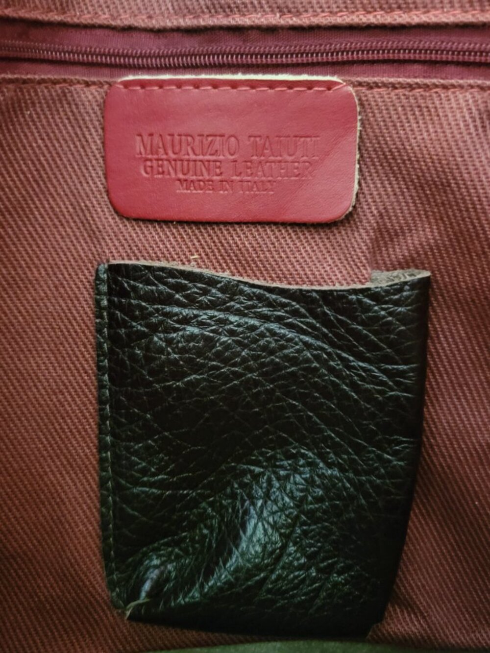 Maurizio Taiuti Italy Cowhide Hair On Hide Leather Shoulder Bag Red Animal Print - Picture 11 of 14